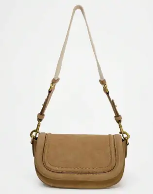 Personalised suede saddlebag