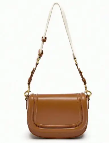 Click Here To Enlarge This Photo Of Personalised tan saddlebag