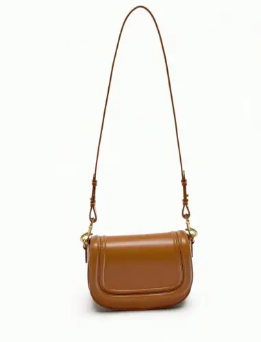 Click Here To Enlarge This Photo Of Personalised tan saddlebag